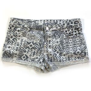 Mossimo Tribal Print Cut Off Stretch Jean Shorts, Jr 13